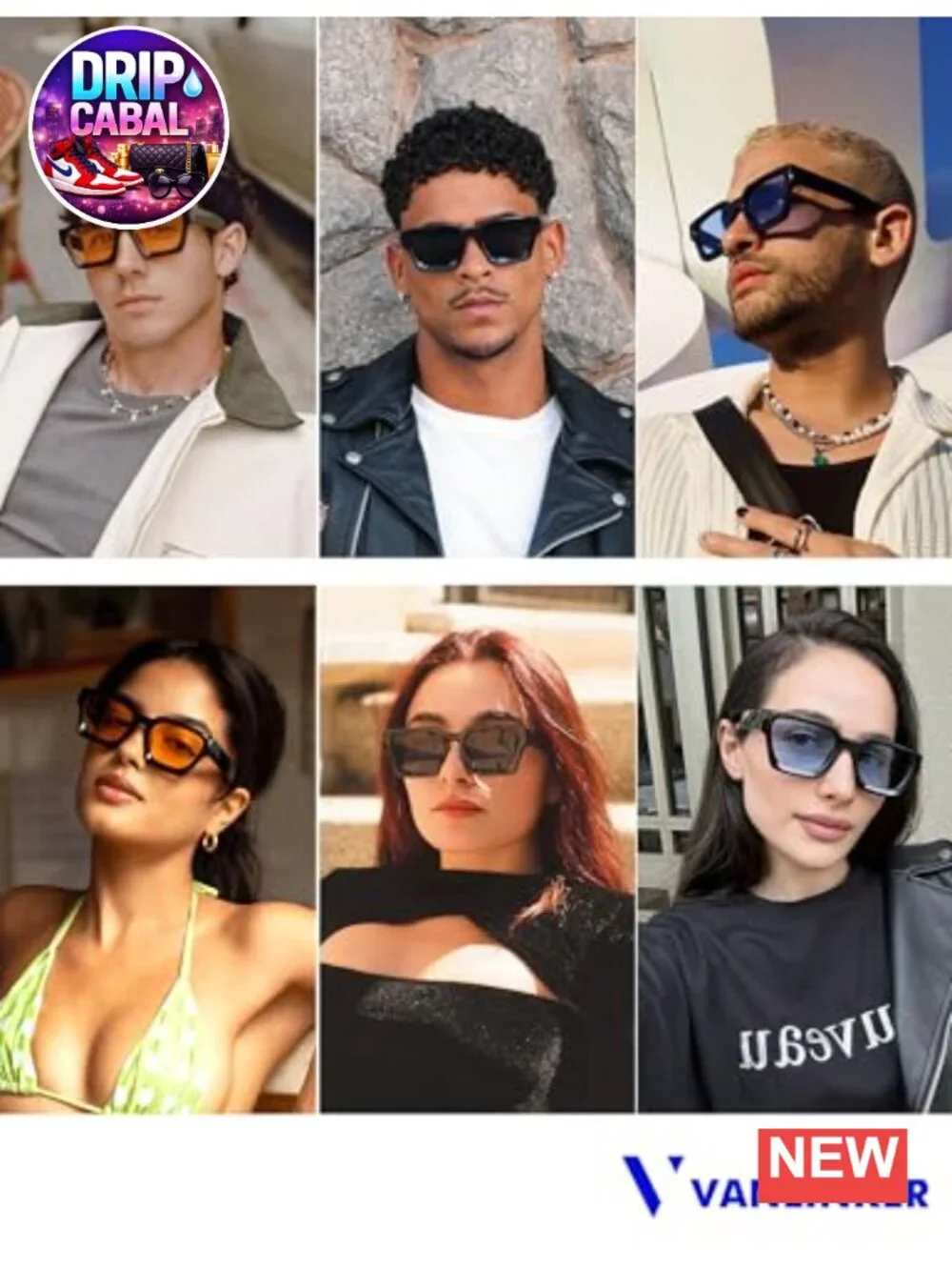 Retro Thick Chunky Square Sunglasses for Men Women UV400 Protection Rectangle